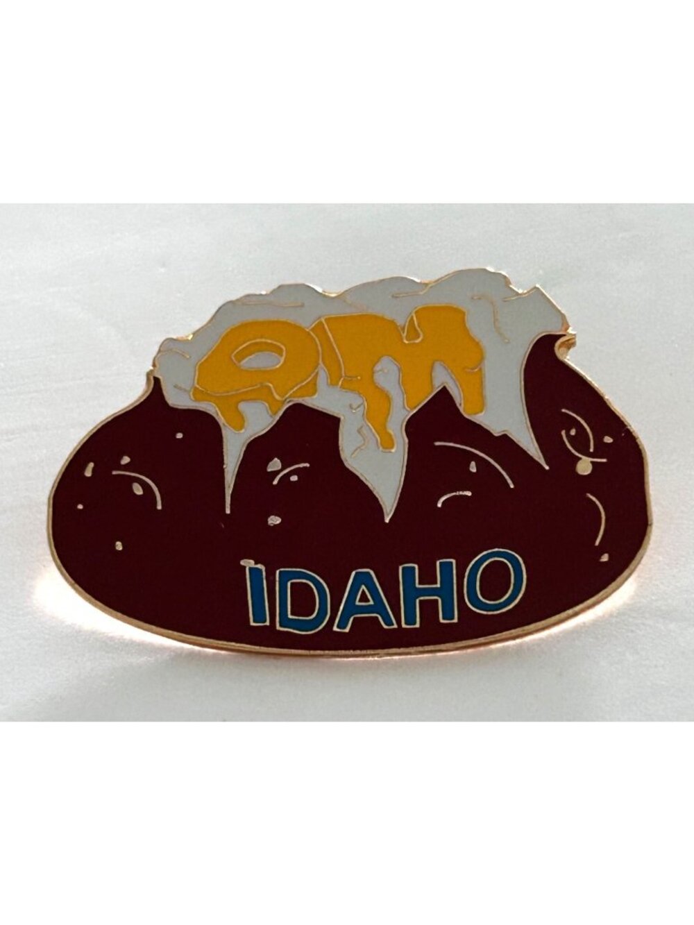 Vintage Odyssey of the Mind Idaho Potato Butter Food Pin OotM OM